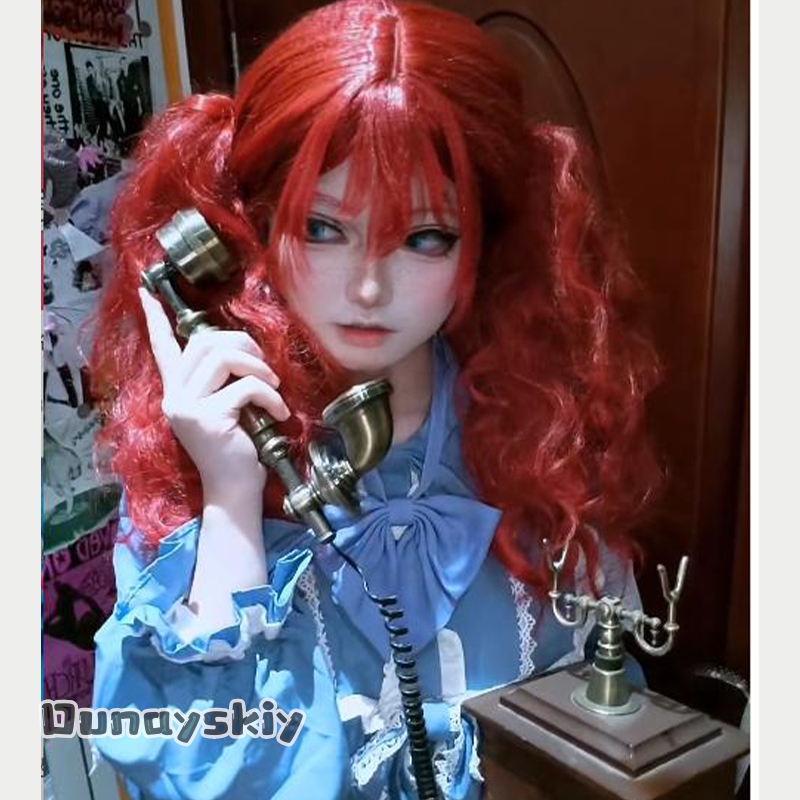 Anime Cosplay Blue Hair - Disfraz de Cosplay del Juego Hemera*/Poppy,