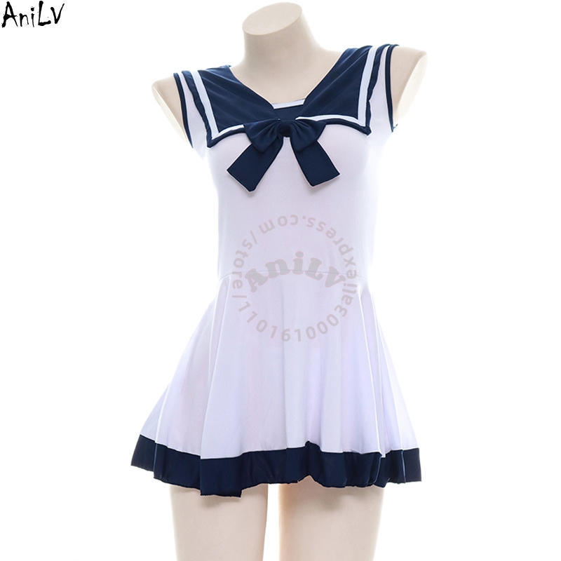 Anime Cosplay Marin - AniLV-uniforme de marinero azul marino para