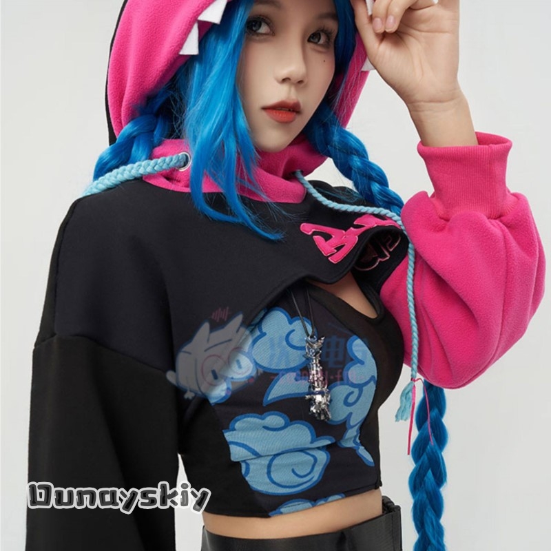 Anime Cosplay Blue Hair - Dunayskiy @ Jinx Arcane Sudadera con