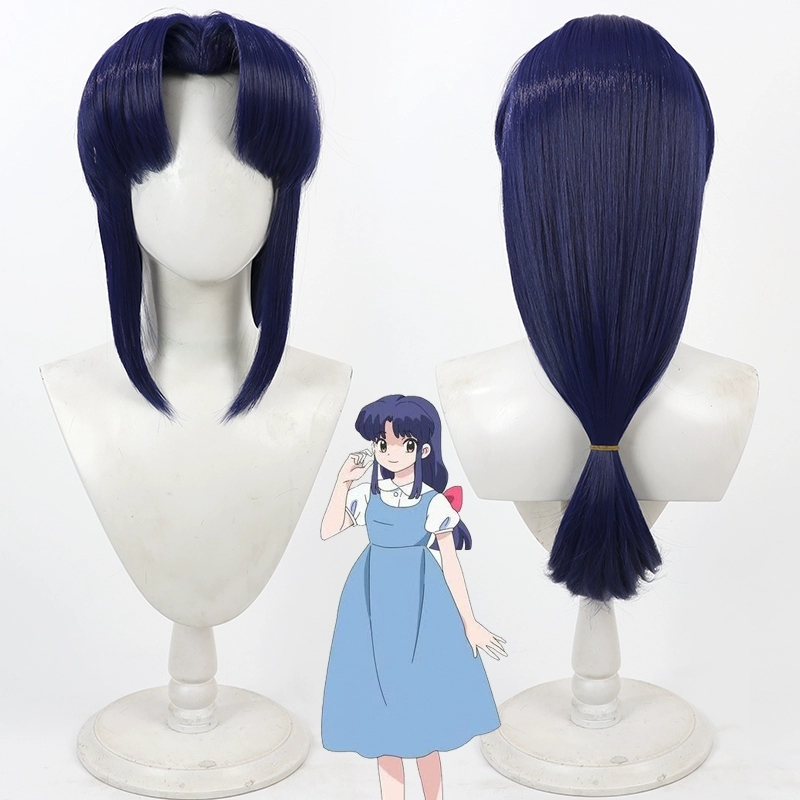 Anime Cosplay Blue Hair - Peluca de disfraz de Anime Ranma