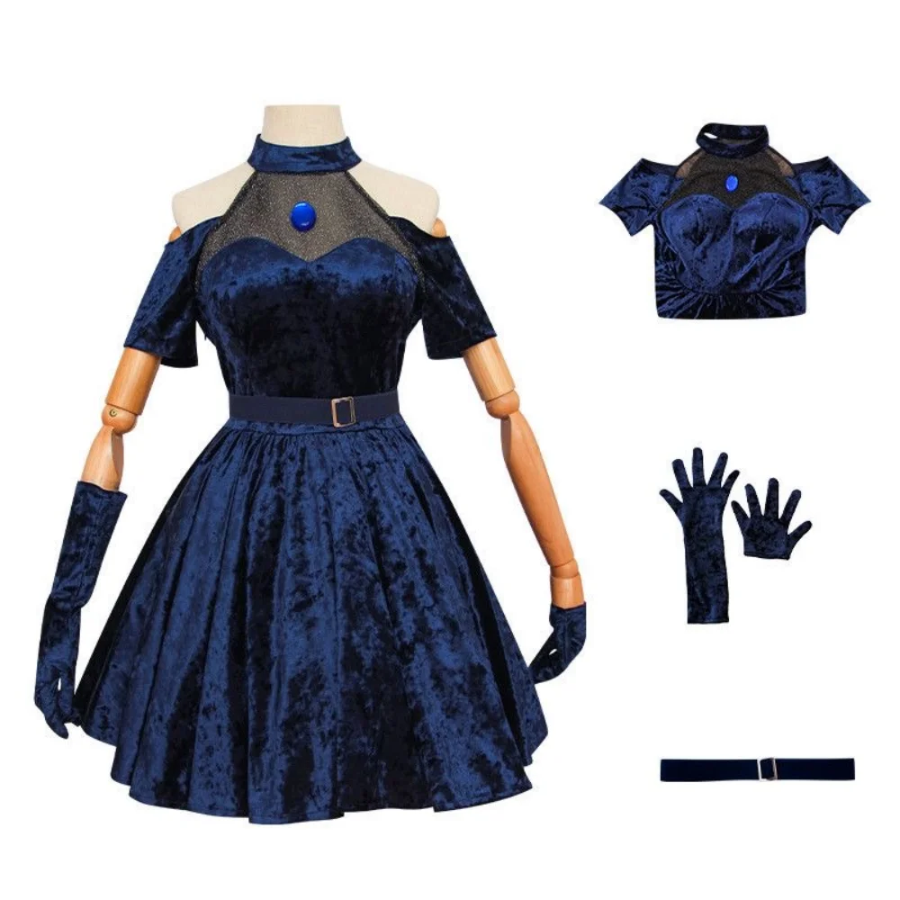 Anime Cosplay Blue Hair - Disfraz de Cosplay de Anime Alienígena,