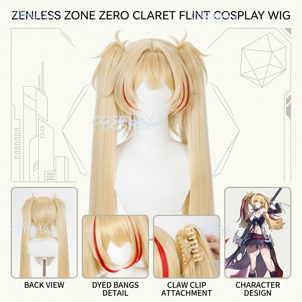 Anime Cosplay Photo - Peluca de cosplay personalizada de Claret