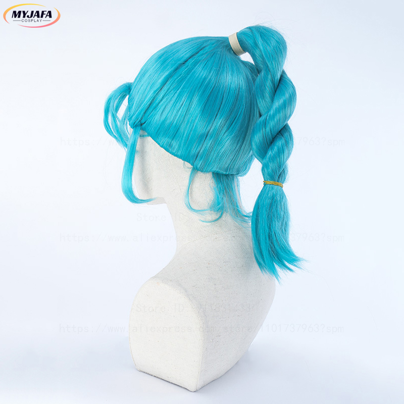Anime Cosplay Blue Hair - Peluca de Cosplay Bulma, peluca de