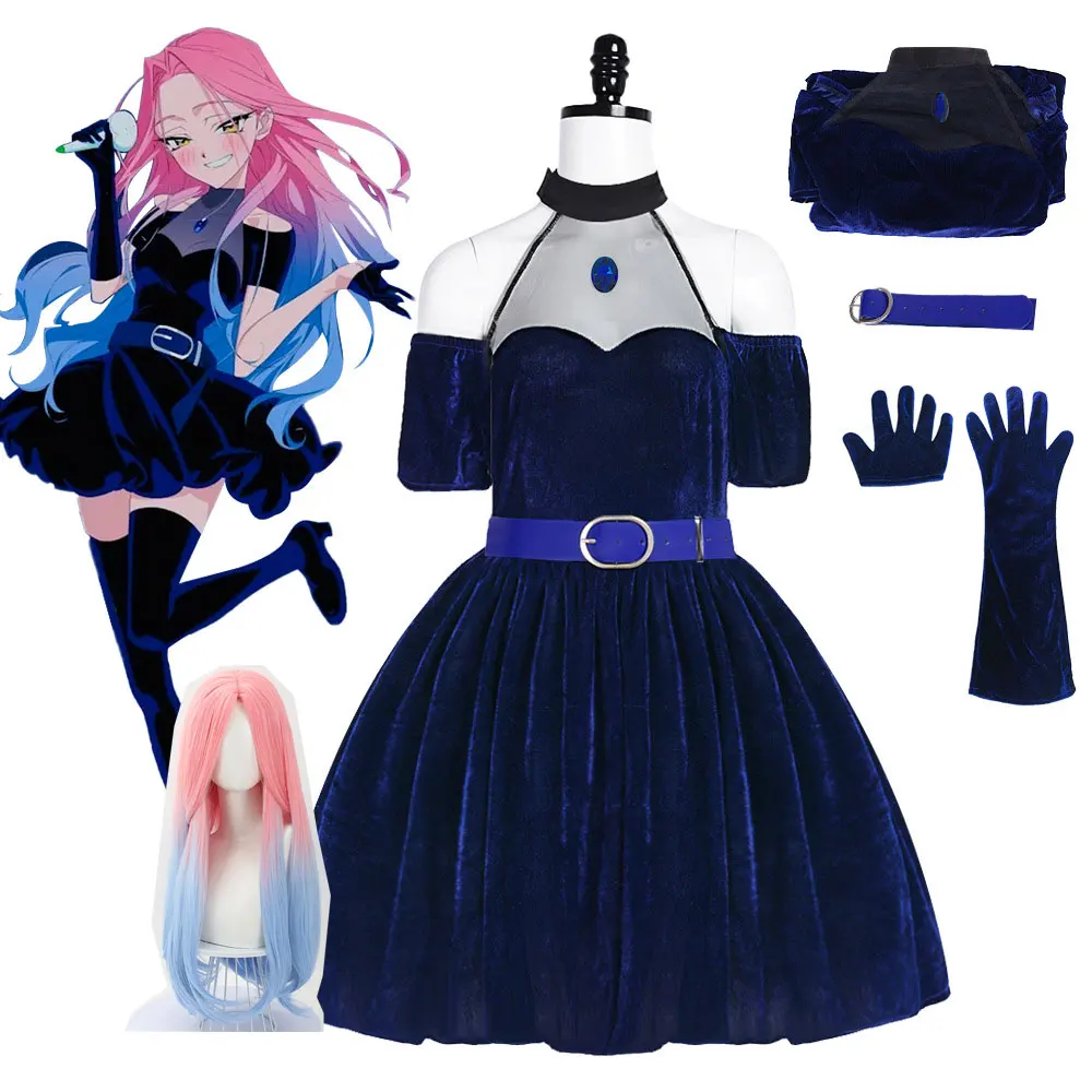 Anime Cosplay Blue Hair - Disfraz de Cosplay de Anime Alien