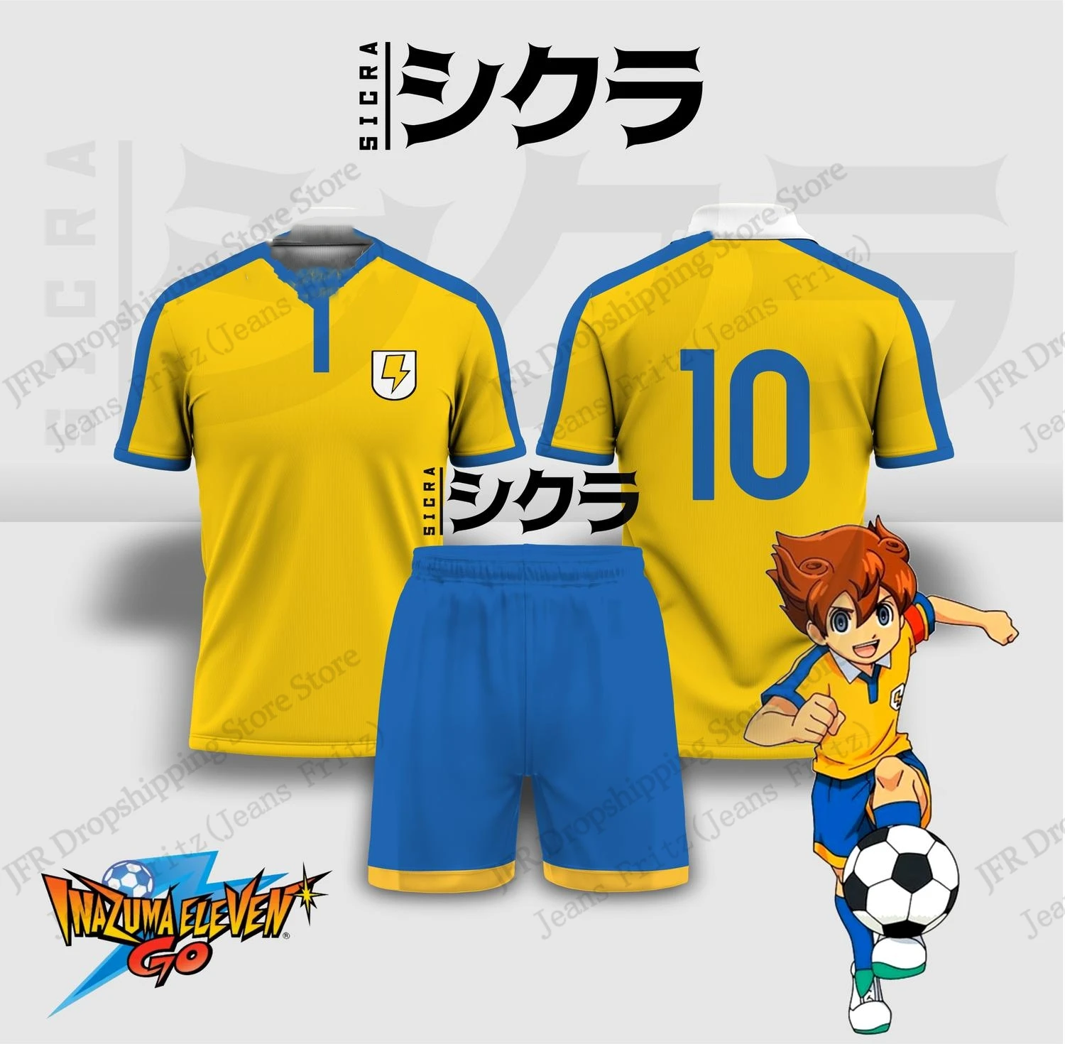 Anime & Cosplay Expo Acx 2025 - Conjunto de Jersey Inazuma Eleven Anime