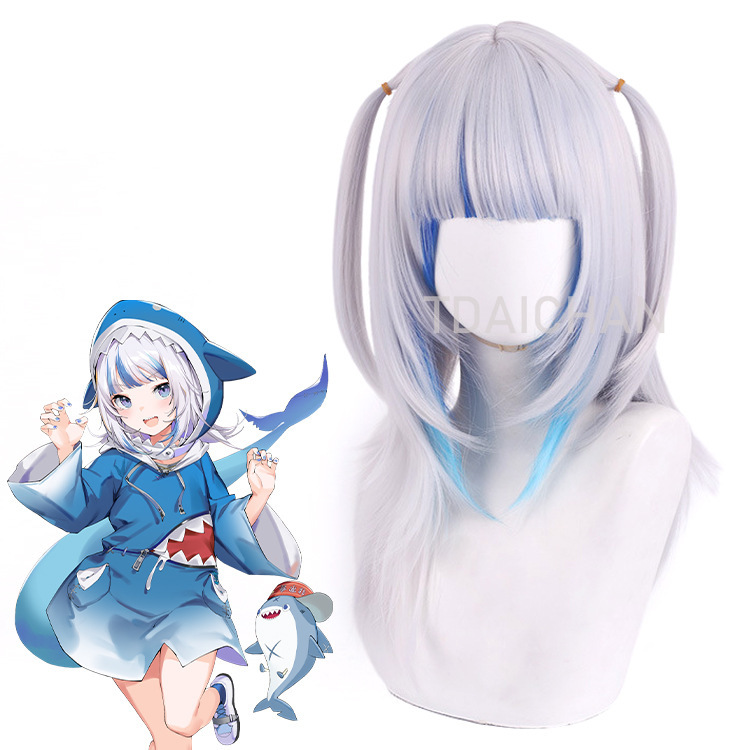 Peluca de Cosplay Gawr Gura 20 - Anime Cosplay Event 2025 reseña y precio