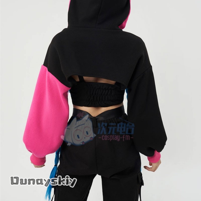 Dunayskiy @ Jinx Arcane Sudade - Anime Cosplay Blue Hair reseña y precio