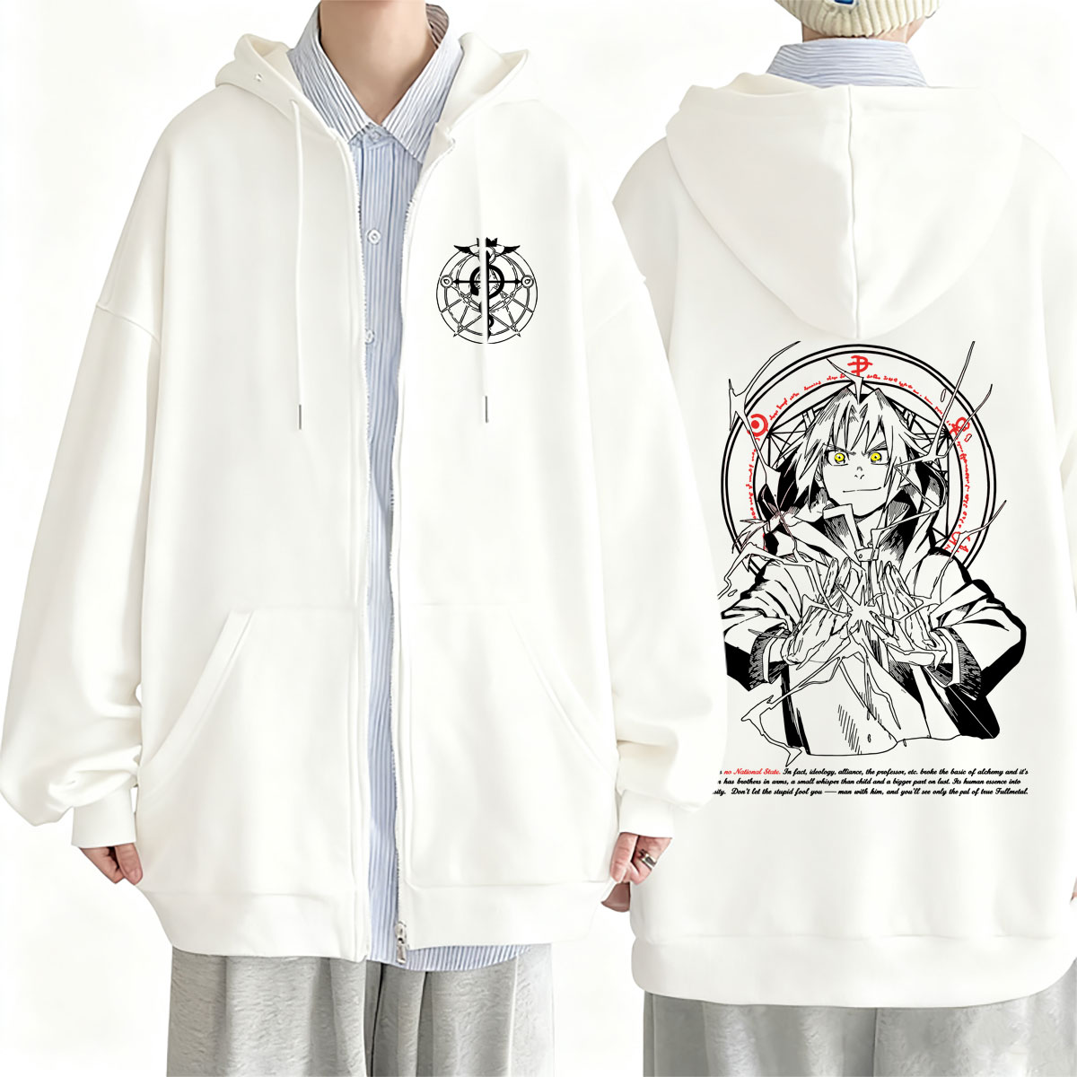 Sudadera con capucha y cremall - Fullmetal Alchemist Coat reseña y precio