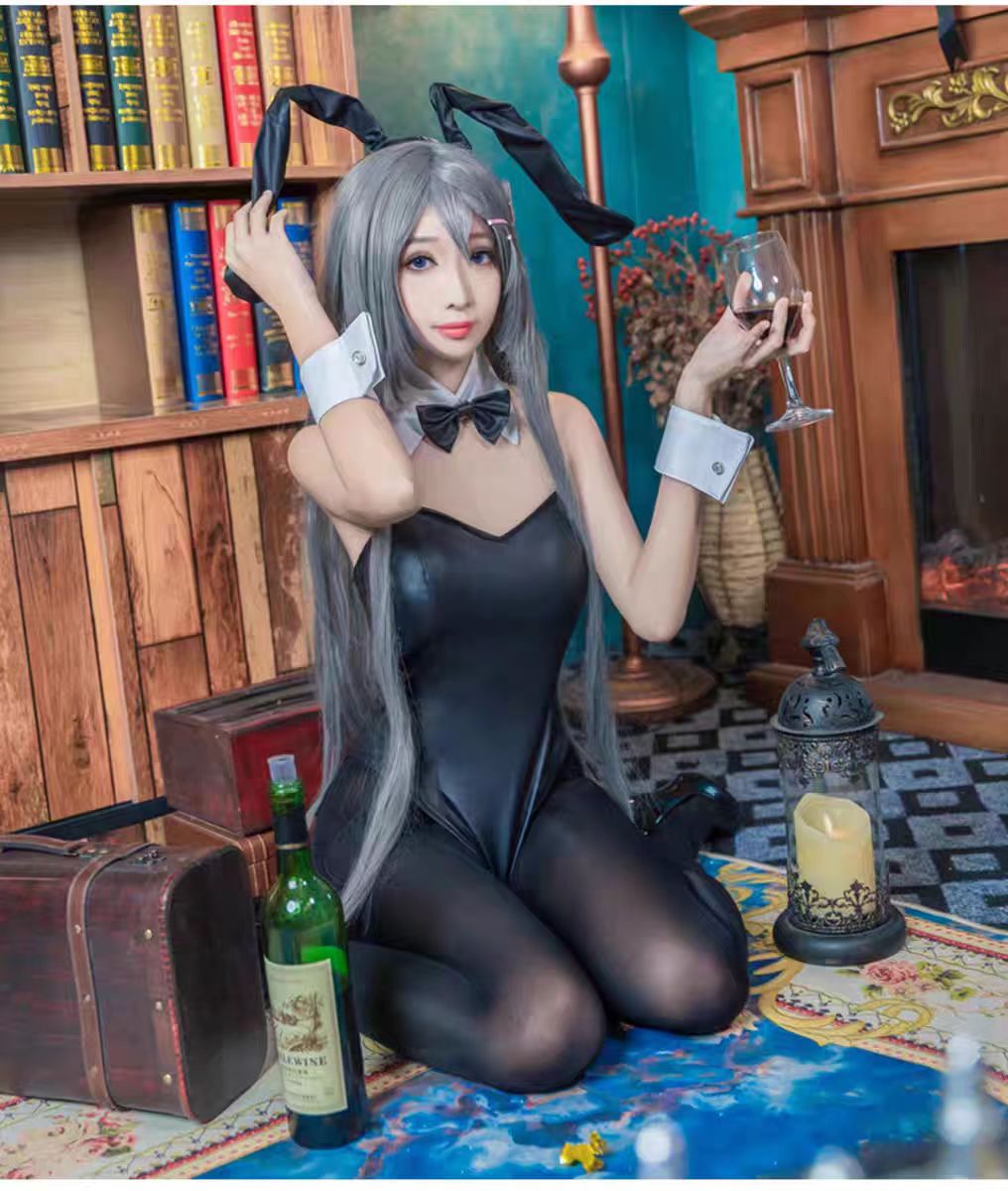 Sexy chica conejito Sakurajima - Anime Cosplay Bodysuit reseña y precio