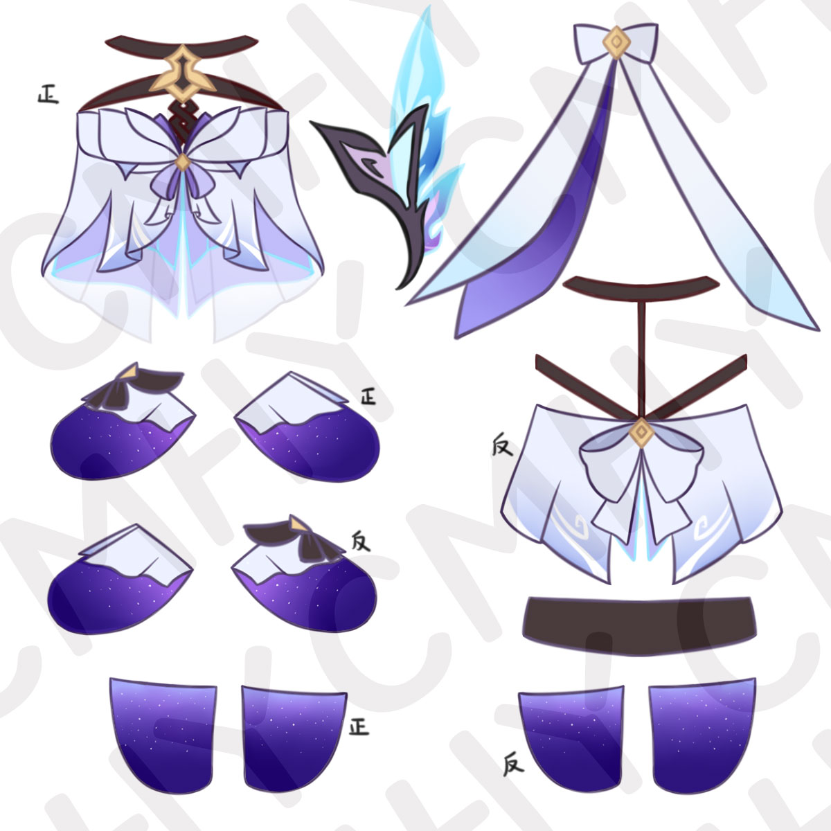 Juego Genshin Impact Skirk gat - Anime Cosplay Kawaii reseña y precio