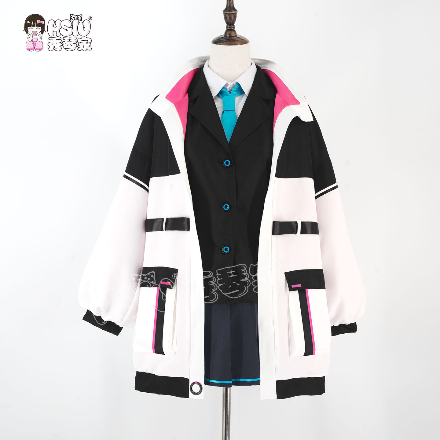 Disfraz de Cosplay de Blue Arc - Anime Cosplay Blue Hair reseña y precio