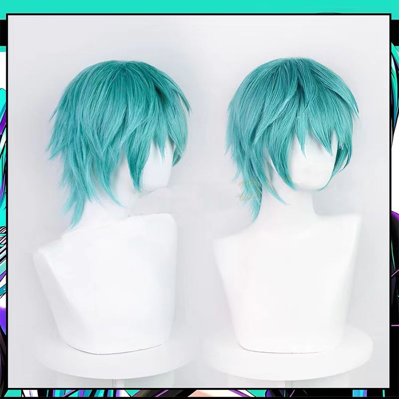 Peluca de Cosplay Mikuo, acces - Anime Cosplay Blue Hair reseña y precio