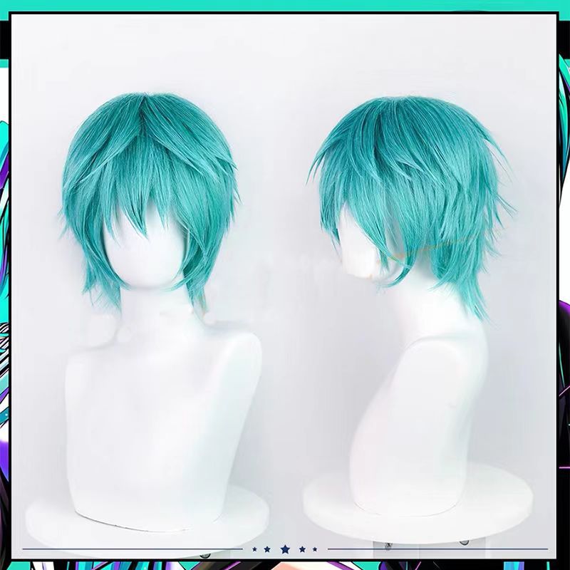 Peluca de Cosplay Mikuo, acces - Anime Cosplay Blue Hair reseña y precio