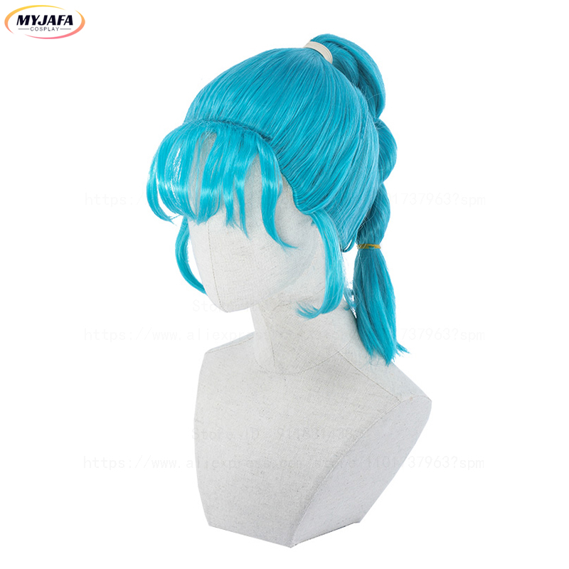 Peluca de Cosplay Bulma, peluc - Anime Cosplay Blue Hair reseña y precio