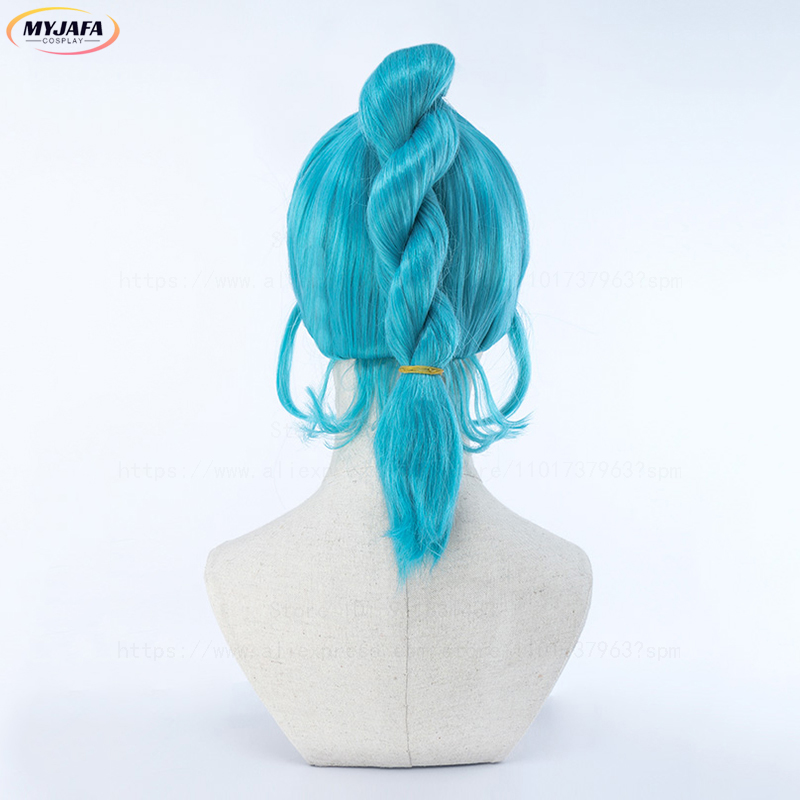 Peluca de Cosplay Bulma, peluc - Anime Cosplay Blue Hair reseña y precio