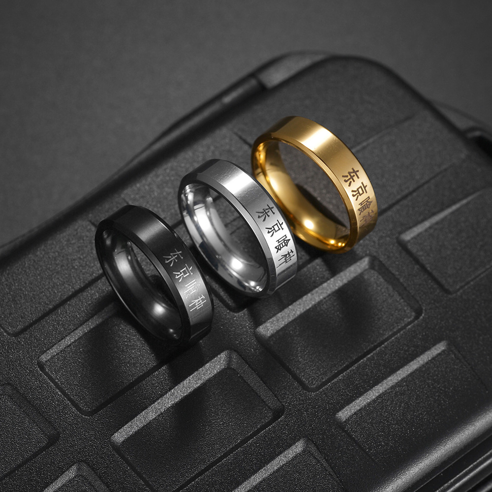 Anillos de acero inoxidable 31 - Anime Cosplay Name reseña y precio